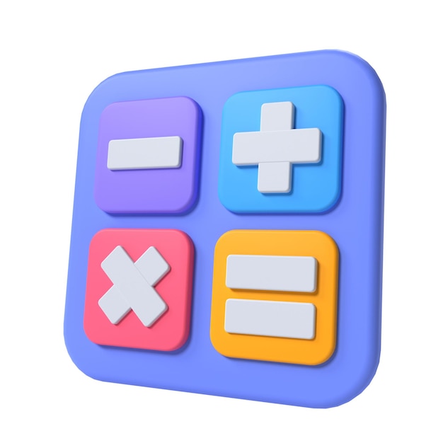 calculadora 3D vector icono ilustración activo
