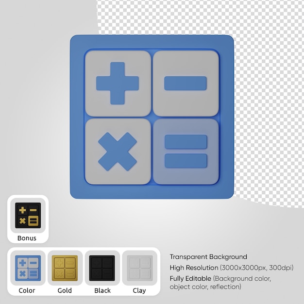 PSD calculadora 3d