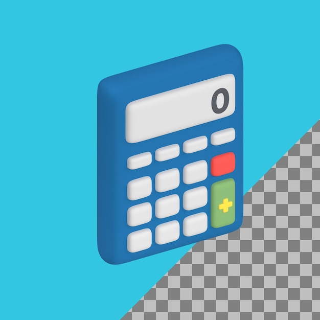 PSD calculadora de dibujos animados 3d