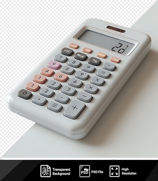 PSD calculadora de fondo transparente en un fondo transparente