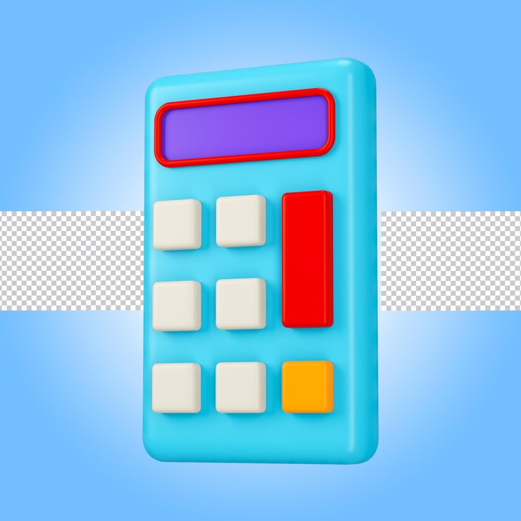 PSD calculadora icono 3d