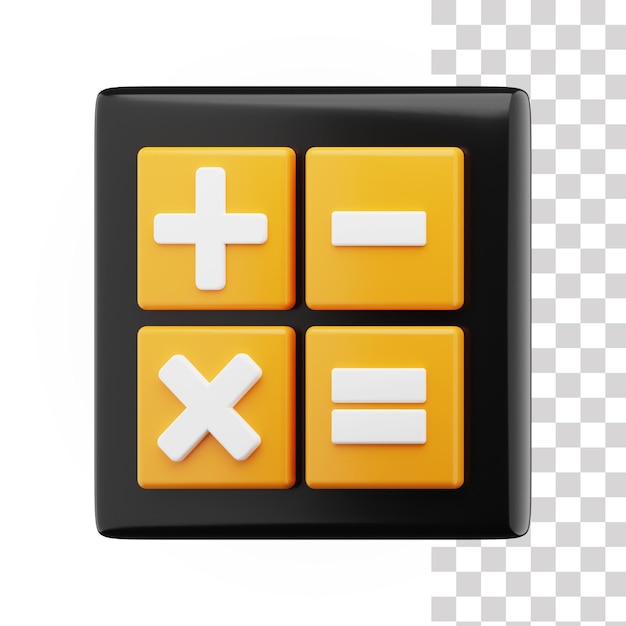 PSD calculadora icono 3d