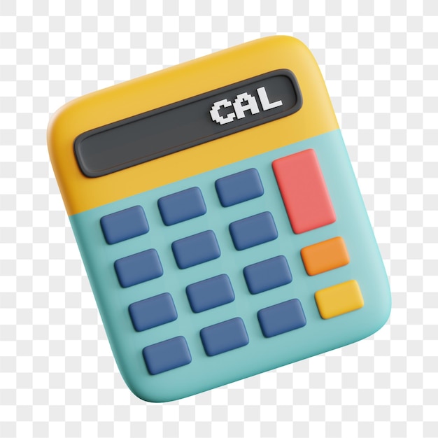 PSD calculadora ilustración 3d