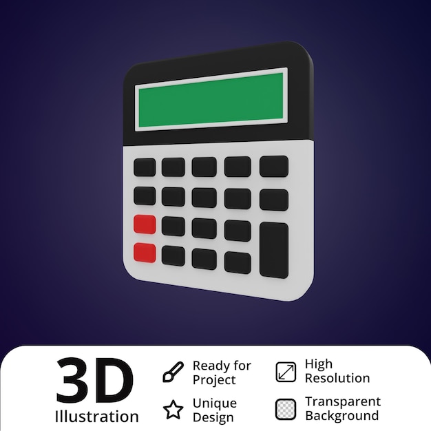 Calculadora Ilustración 3D