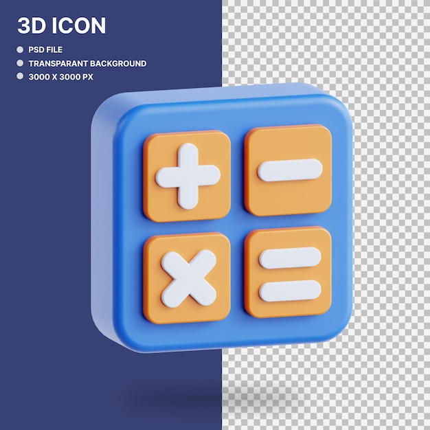 calculator 3d icon