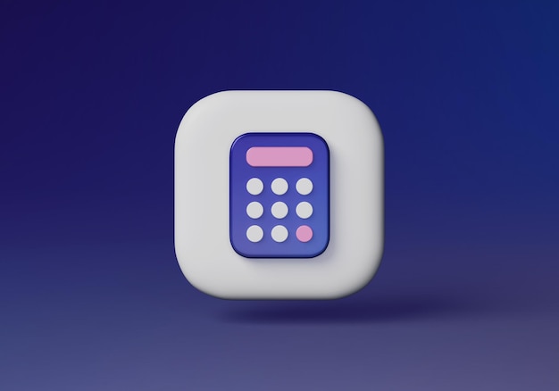 calculator calculation application 3D icon