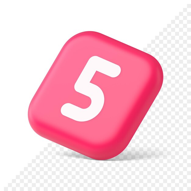 Calculatrice à cinq caractères clavier bouton rose comptage financier 3d icône symbole élément de site Web