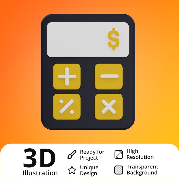 Calculatrice Illustration 3d