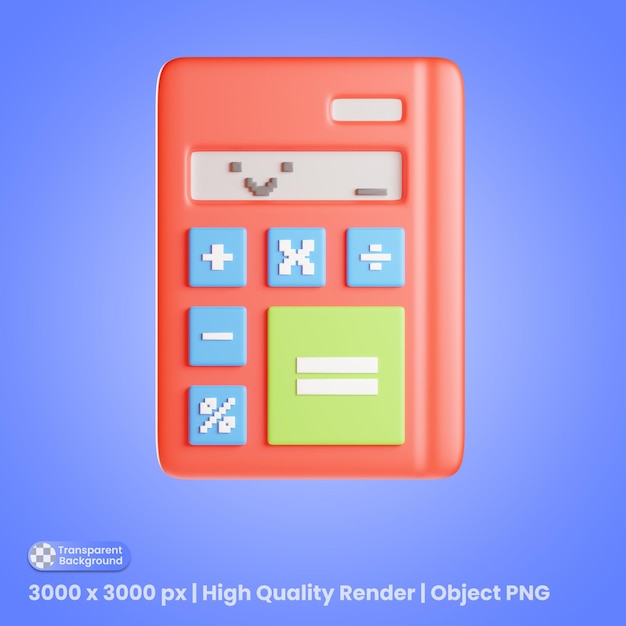 PSD calculatrice illustration 3d