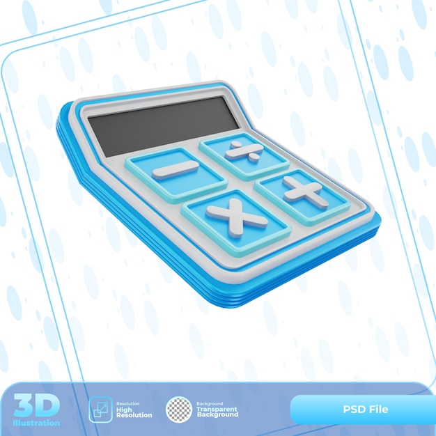 Calculatrice De Rendu 3d Illustration