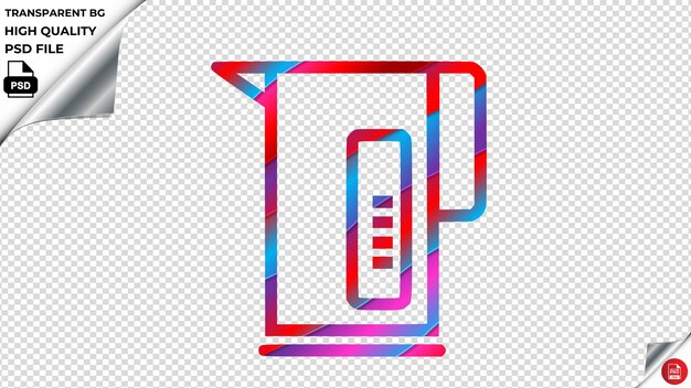 PSD caldera eléctrica diseño 2 icono vectorial rojo azul púrpura cinta psd transparente