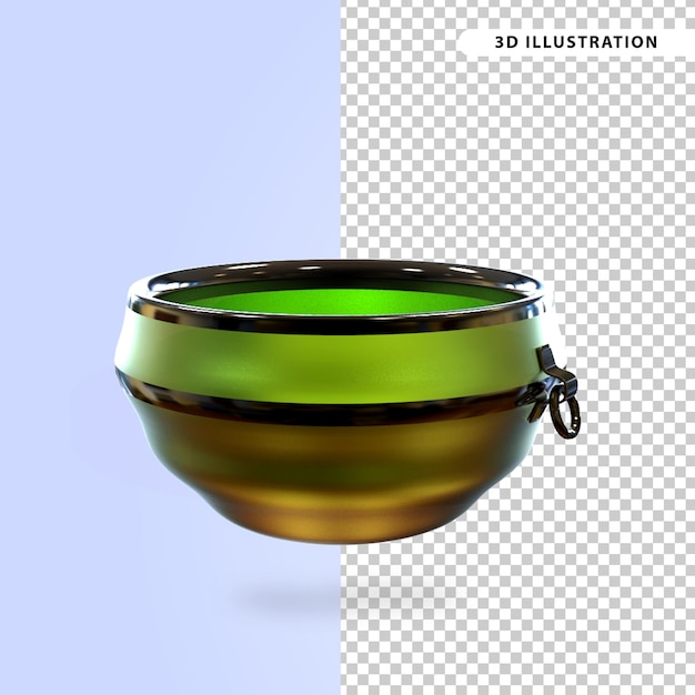 Caldero de brujas Ilustración 3d