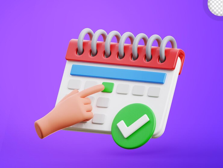 Calendar 3D icon Illustration