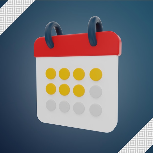 Calendar 3d illustration