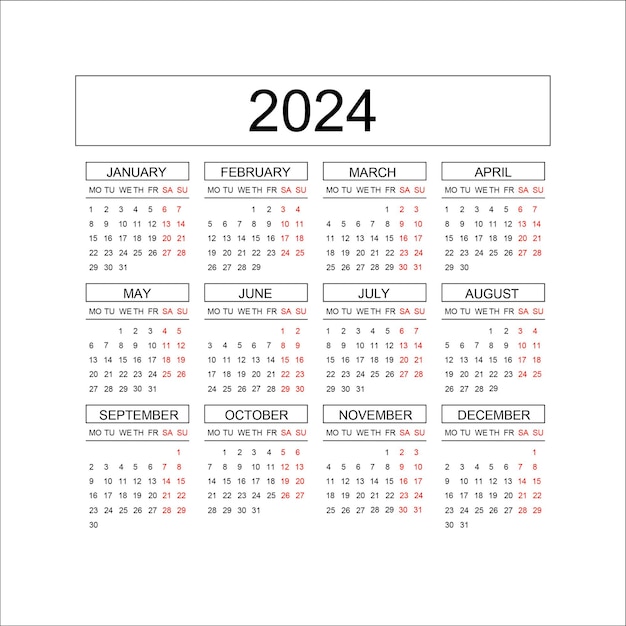 PSD calendário 2024 psd