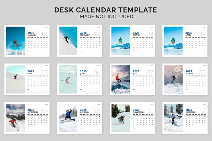 PSD calendário 2025 modelo de mesa psd