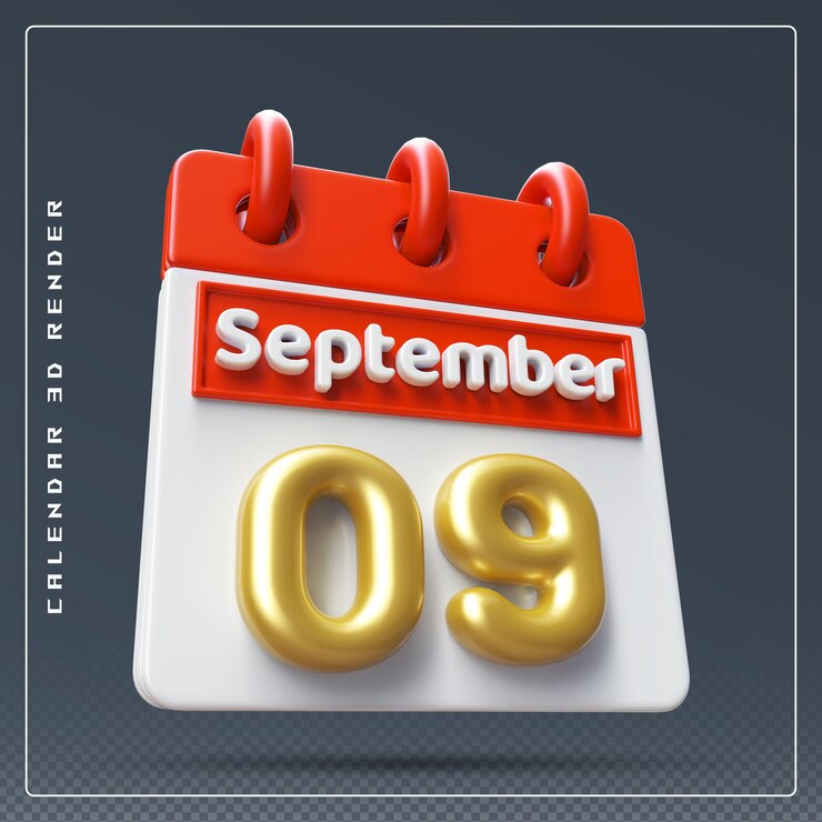 PSD calendario 3d del 9 de septiembre