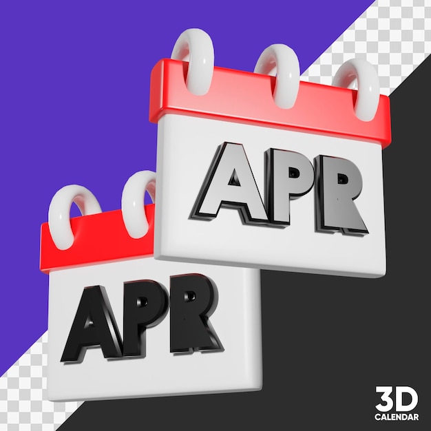 PSD calendario 3d abril