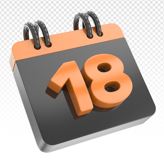 Calendario 3D Del Día Render