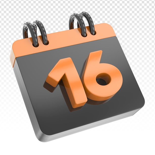 Calendario 3D Del Día Render