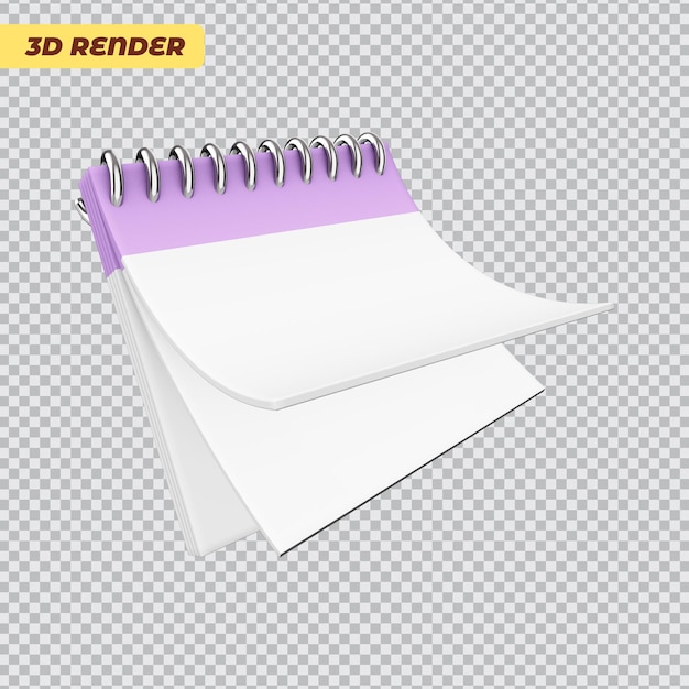 calendario 3d hacer ilustración aislado