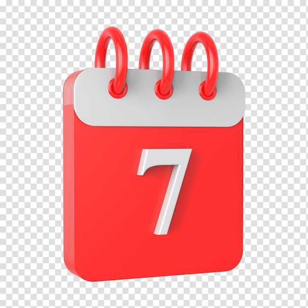 calendario 3d render aislado