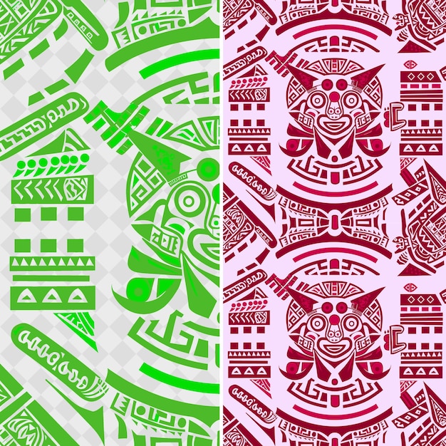 PSD calendário asteca inspirado em emblema composto de quadrados em camadas um vetor geométrico abstrato criativo