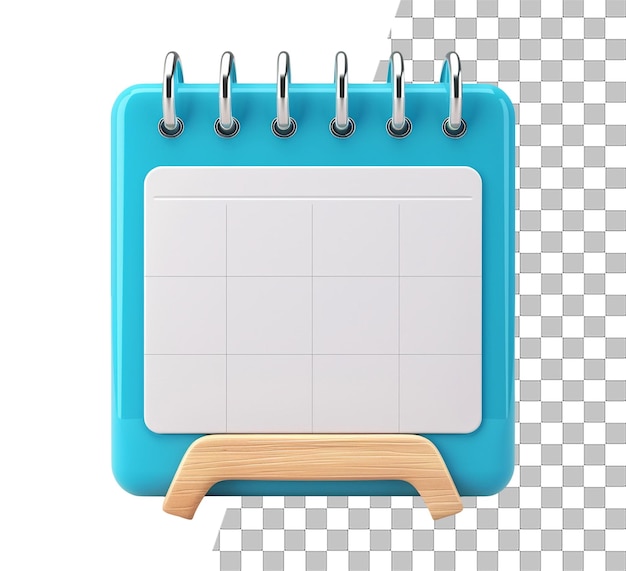 Un calendario en blanco aislado