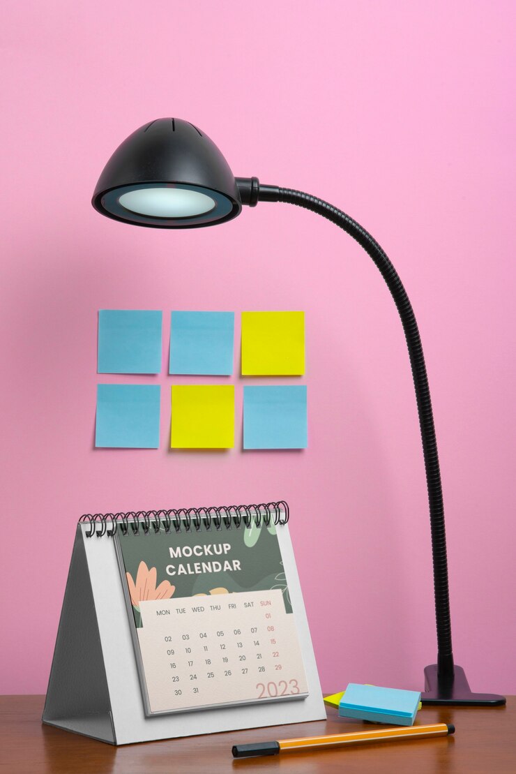 PSD calendario da tavolo mockup design