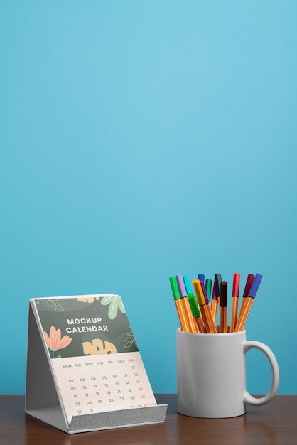 Calendario da tavolo Mockup Design