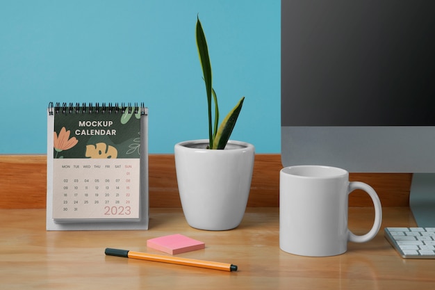 Calendario da tavolo Mockup Design