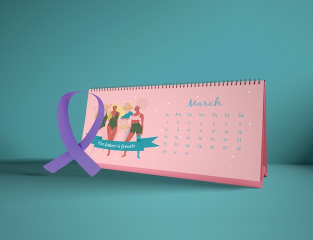 PSD calendario del día internacional de la mujer