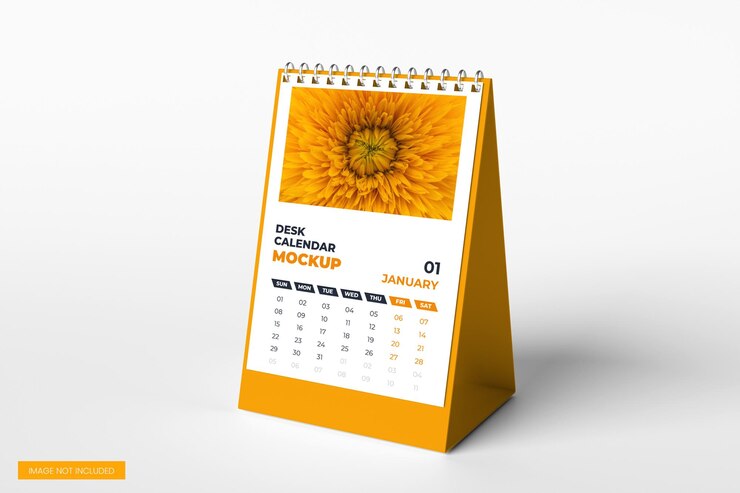 Calendario de escritorio maqueta