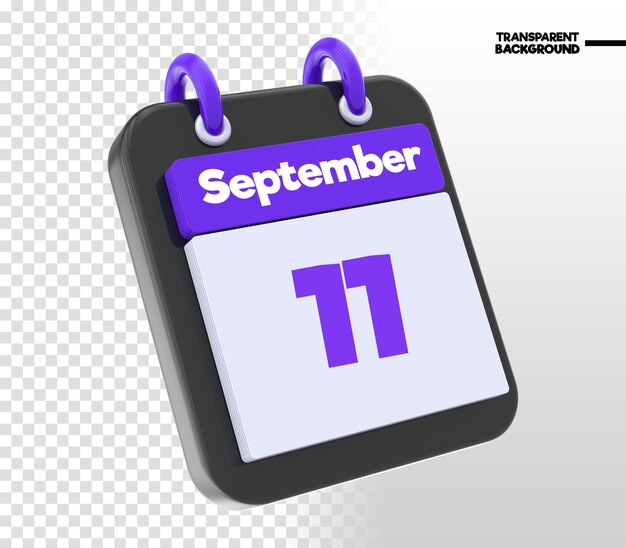 PSD el calendario del icono púrpura 3d