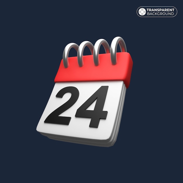un calendario con el número 24 en él