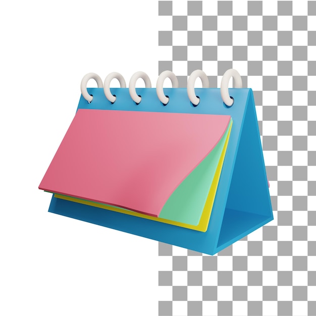 Calendario de renderizado 3d