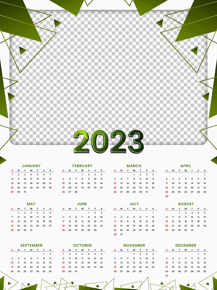 PSD calender 2023 design template