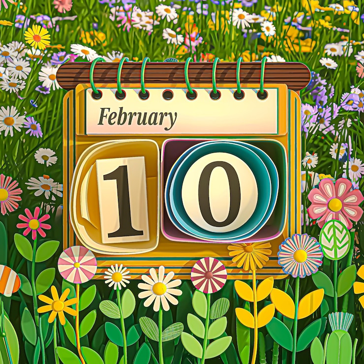 PSD calender icon 10 february