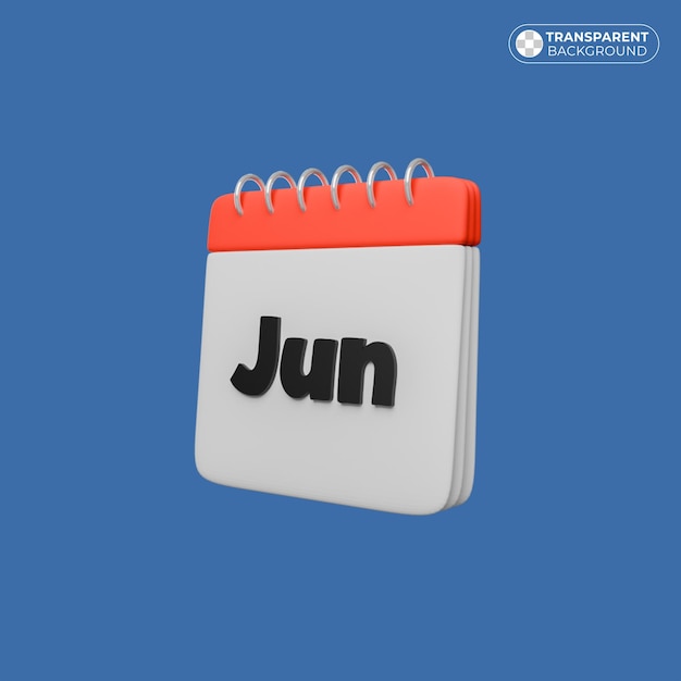 un calendrier blanc et rouge avec le mot juin