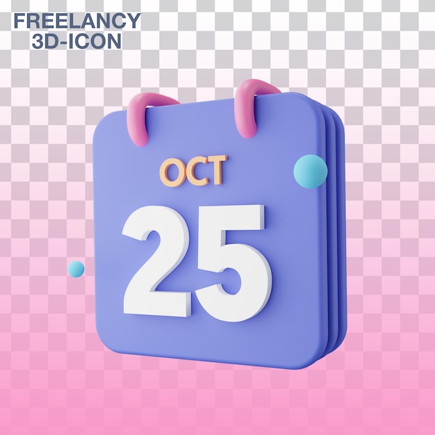 Calendrier Freelancy 3d-icon