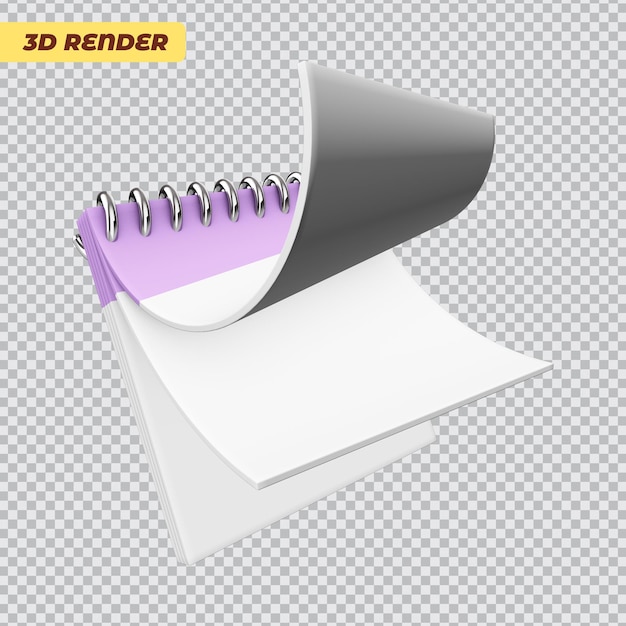 calendrier rendu 3d illustration isolé