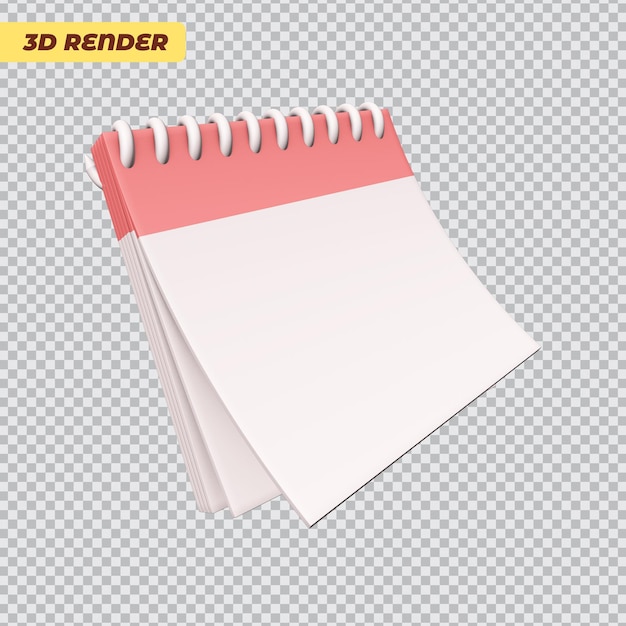 Calendrier Rendu 3d Illustration Isolé