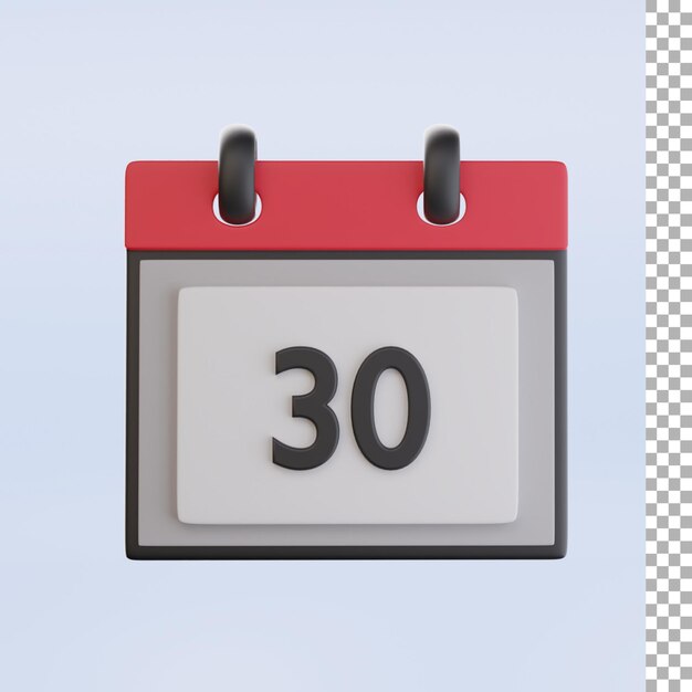 Calendrier rendu 3d