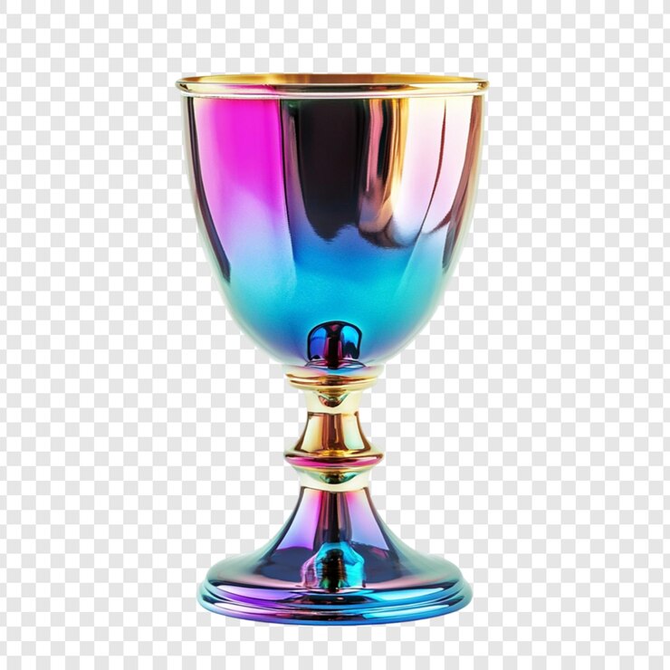 PSD cálice iridescente elegante vaso colorido