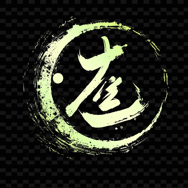 PSD caligrafia chinesa elegante com design tipográfico sophistic png inspirado em projetos de ícones lunares
