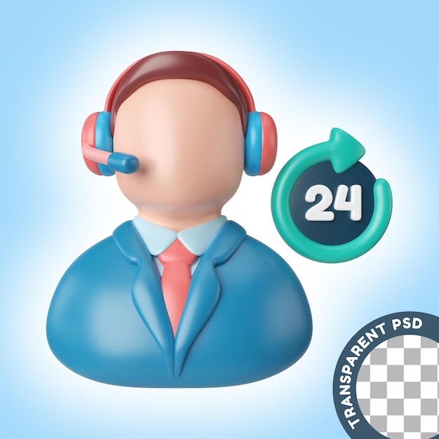 PSD call center 3d-illustrationssymbol