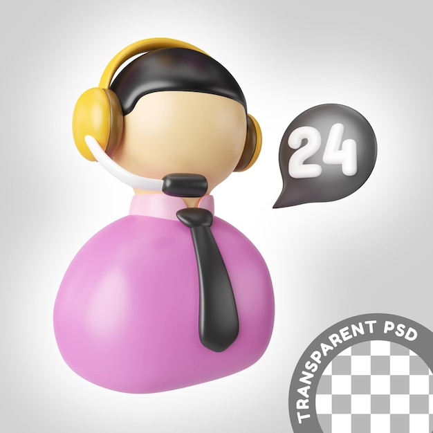 PSD call center 3d-illustrationssymbol