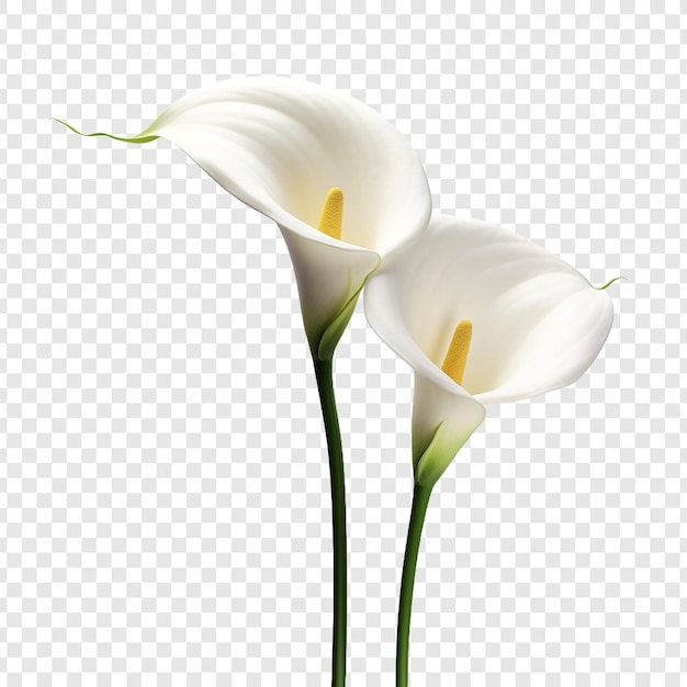 PSD calla-lilienblume isoliert auf transparentem hintergrund