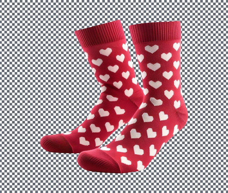 PSD calze winterblend polka dot overtheknee isolate su sfondo trasparente