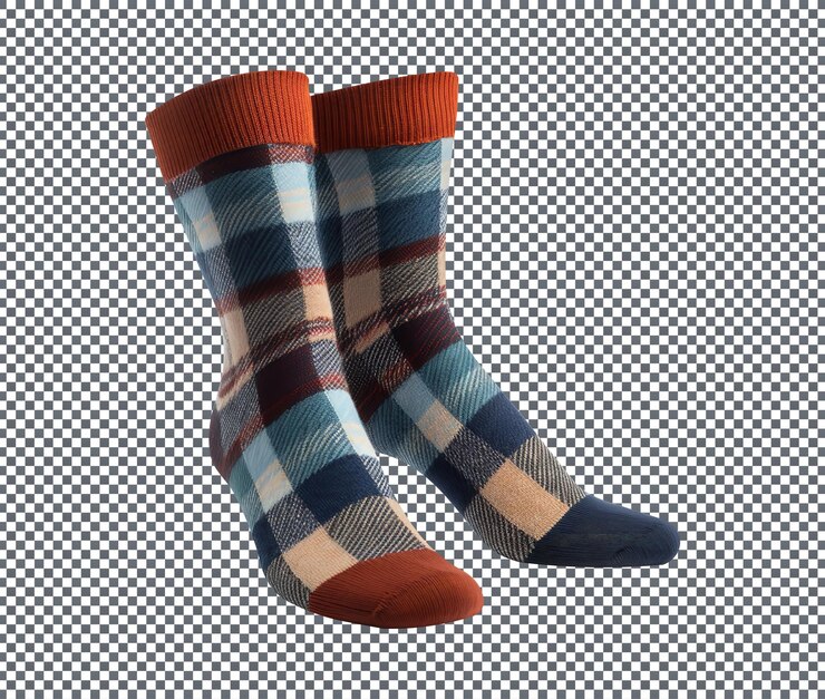 PSD calze winterblend polka dot overtheknee isolate su sfondo trasparente